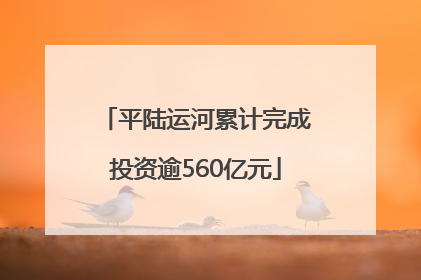 平陆运河累计完成投资逾560亿元