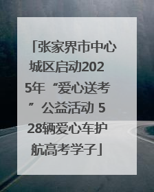 张家界市中心城区启动2025年“爱心送考”公益活动 528辆爱心车护航高考学子
