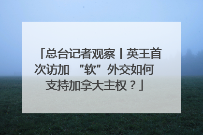 总台记者观察丨英王首次访加 “软”外交如何支持加拿大主权？