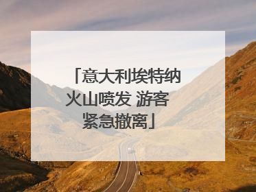 意大利埃特纳火山喷发 游客紧急撤离