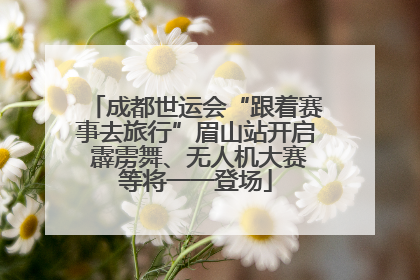成都世运会“跟着赛事去旅行”眉山站开启 霹雳舞、无人机大赛等将一一登场