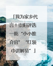 我为家乡代言！崇阳评选一批“小小推介官”“红领巾讲解员”