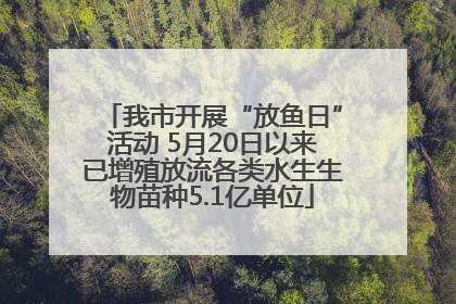我市开展“放鱼日”活动 5月20日以来已增殖放流各类水生生物苗种5.1亿单位