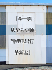 李一男：从华为少帅到锂电出行革新者