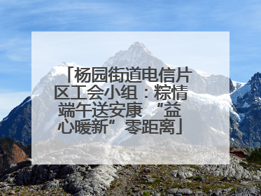 杨园街道电信片区工会小组：粽情端午送安康 “益心暖新”零距离