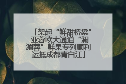 架起“鲜甜桥梁” 亚蓉欧大通道“澜湄蓉”鲜果专列顺利运抵成都青白江