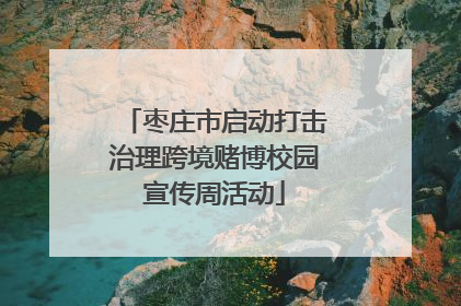 枣庄市启动打击治理跨境赌博校园宣传周活动