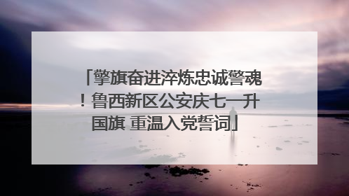 擎旗奋进淬炼忠诚警魂！鲁西新区公安庆七一升国旗 重温入党誓词