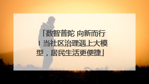 数智普陀 向新而行〡当社区治理遇上大模型，居民生活更便捷