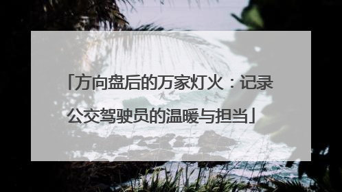 方向盘后的万家灯火：记录公交驾驶员的温暖与担当