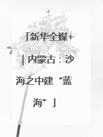 新华全媒+｜内蒙古：沙海之中建“蓝海”