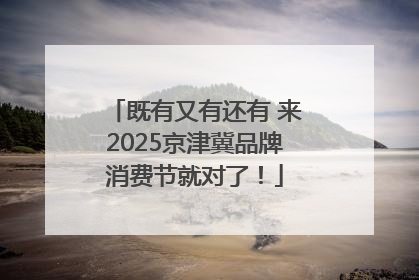 既有又有还有 来2025京津冀品牌消费节就对了！