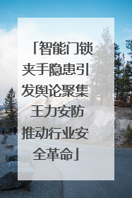 智能门锁夹手隐患引发舆论聚集 王力安防推动行业安全革命