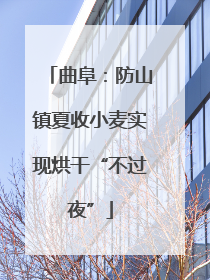 曲阜：防山镇夏收小麦实现烘干“不过夜”