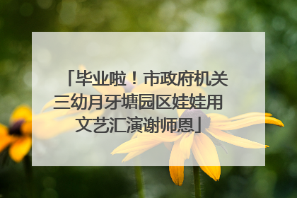 毕业啦！市政府机关三幼月牙塘园区娃娃用文艺汇演谢师恩