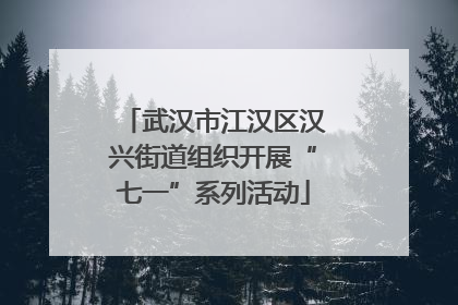 武汉市江汉区汉兴街道组织开展“七一”系列活动