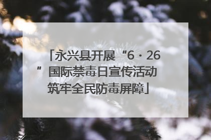永兴县开展“6・26”国际禁毒日宣传活动 筑牢全民防毒屏障