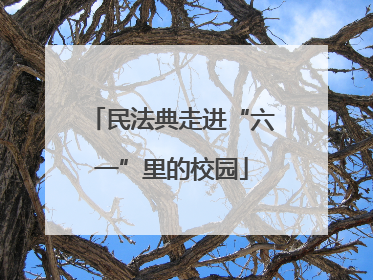 民法典走进“六一”里的校园