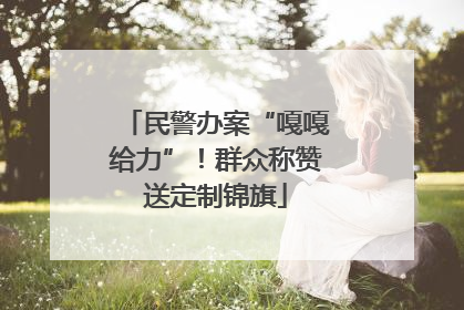 民警办案“嘎嘎给力”！群众称赞送定制锦旗