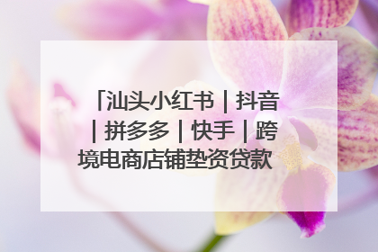汕头小红书｜抖音｜拼多多｜快手｜跨境电商店铺垫资贷款企业-漫商易