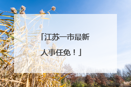 江苏一市最新人事任免！
