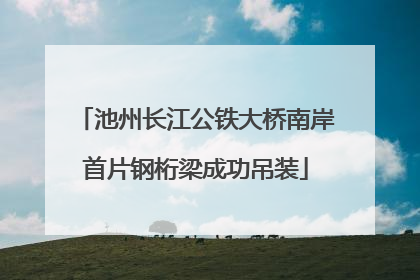 池州长江公铁大桥南岸首片钢桁梁成功吊装