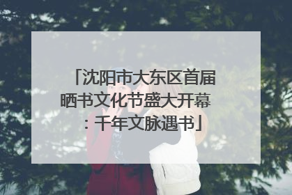 沈阳市大东区首届晒书文化节盛大开幕：千年文脉遇书