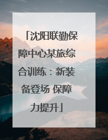 沈阳联勤保障中心某旅综合训练：新装备登场 保障力提升