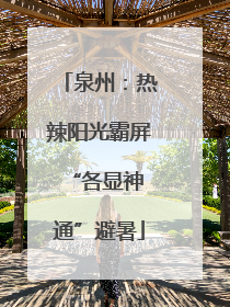 泉州：热辣阳光霸屏 “各显神通”避暑
