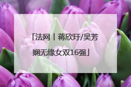 法网丨蒋欣玗/吴芳娴无缘女双16强