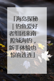 海岛探秘｜钓鱼爱好者组团来南隍城海钓，新手体验也惊喜连连
