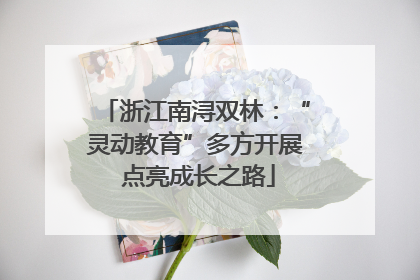 浙江南浔双林：“灵动教育”多方开展 点亮成长之路