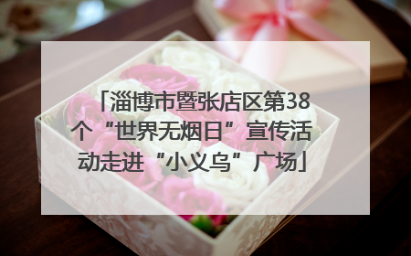 淄博市暨张店区第38个“世界无烟日”宣传活动走进“小义乌”广场