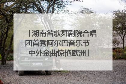 湖南省歌舞剧院合唱团首秀阿尔巴音乐节 中外金曲惊艳欧洲