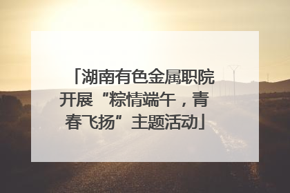 湖南有色金属职院开展“粽情端午，青春飞扬”主题活动