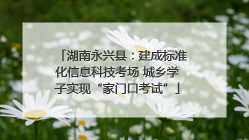 湖南永兴县：建成标准化信息科技考场 城乡学子实现“家门口考试”