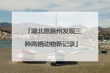 湖北恩施州发现三种两栖动物新记录