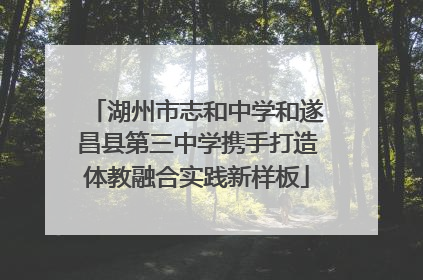 湖州市志和中学和遂昌县第三中学携手打造体教融合实践新样板