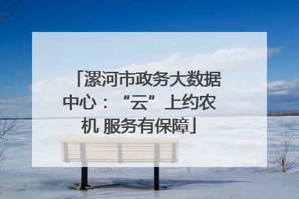 漯河市政务大数据中心：“云”上约农机 服务有保障