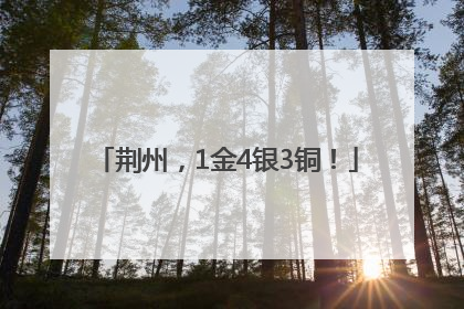 荆州，1金4银3铜！