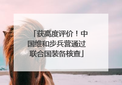 获高度评价！中国维和步兵营通过联合国装备核查