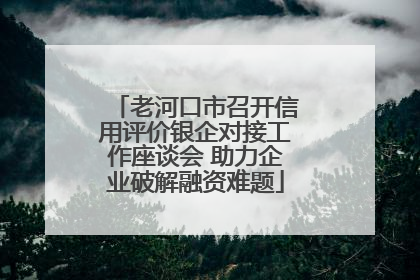 老河口市召开信用评价银企对接工作座谈会 助力企业破解融资难题