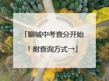 聊城中考查分开始！附查询方式→