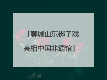 聊城山东梆子戏亮相中国非遗馆