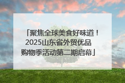 聚焦全球美食好味道！2025山东省外贸优品购物季活动第二期启幕