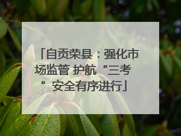 自贡荣县：强化市场监管 护航“三考”安全有序进行