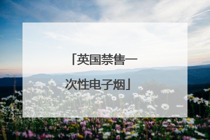 英国禁售一次性电子烟