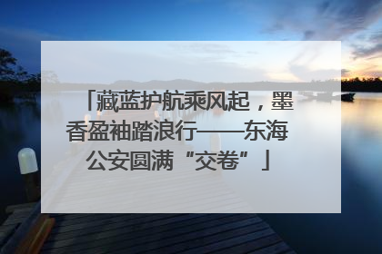 藏蓝护航乘风起，墨香盈袖踏浪行——东海公安圆满“交卷”