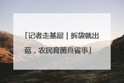 记者走基层｜拆袋就出菇，农民育菌真省事