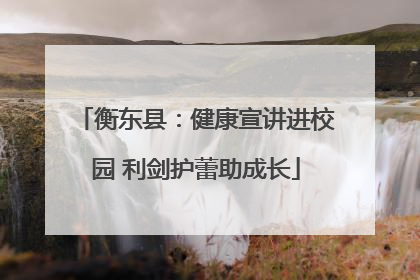 衡东县：健康宣讲进校园 利剑护蕾助成长